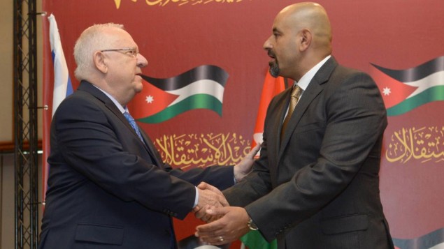 Reuvén Rivlin államelnök Jordánia izraeli nagykövetével