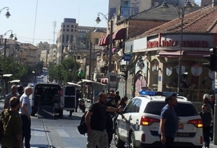 A jeruzsálemi King George és a Jáfo utca sarka, ahol a terrorista fel akart szállni a villamosra