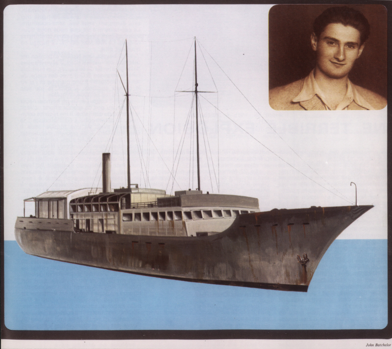 A hajó modellje és az egyetlen túlélő képe