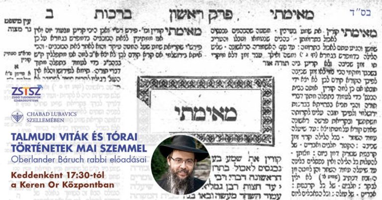 Talmudi viták és tórai történetek mai szemmel