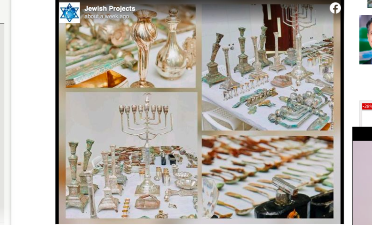 A második világháború során elrejtett zsidó tárgyakat találtak