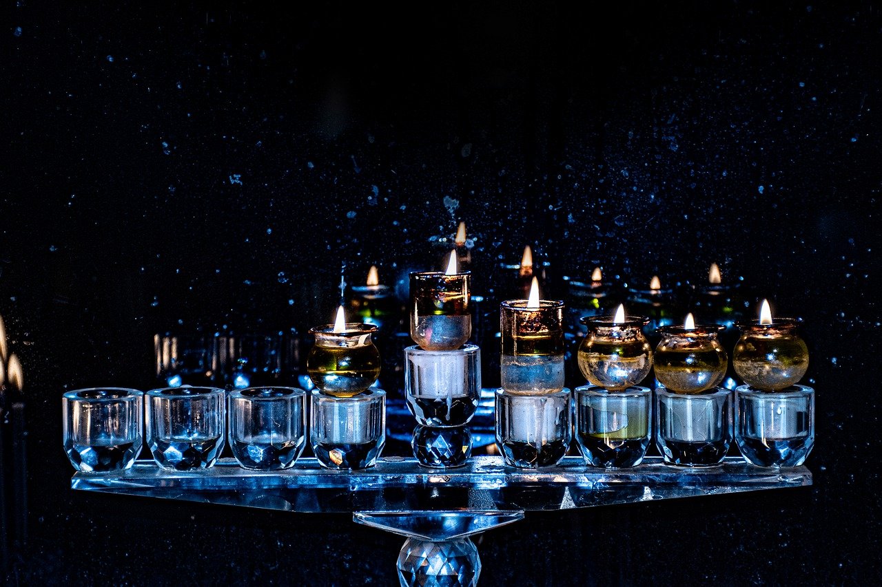 oil candles, burning candles, hanukkah